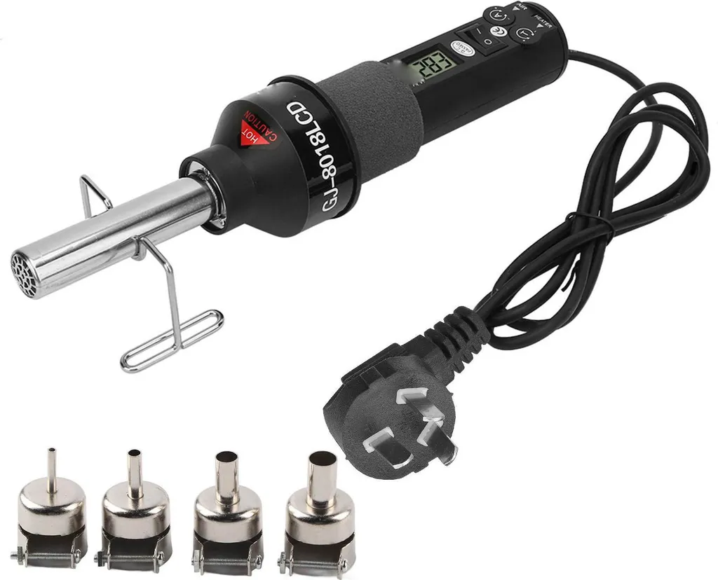 Station de soudage portable pistolet à air chaud 450W avec afficheur LCD