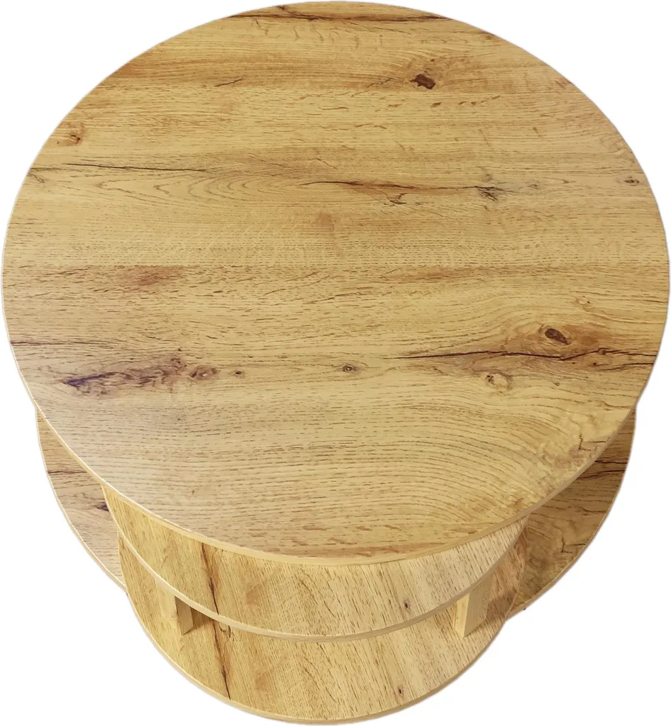Table basse modulable pour salon, table pivotante 80cm gain de place