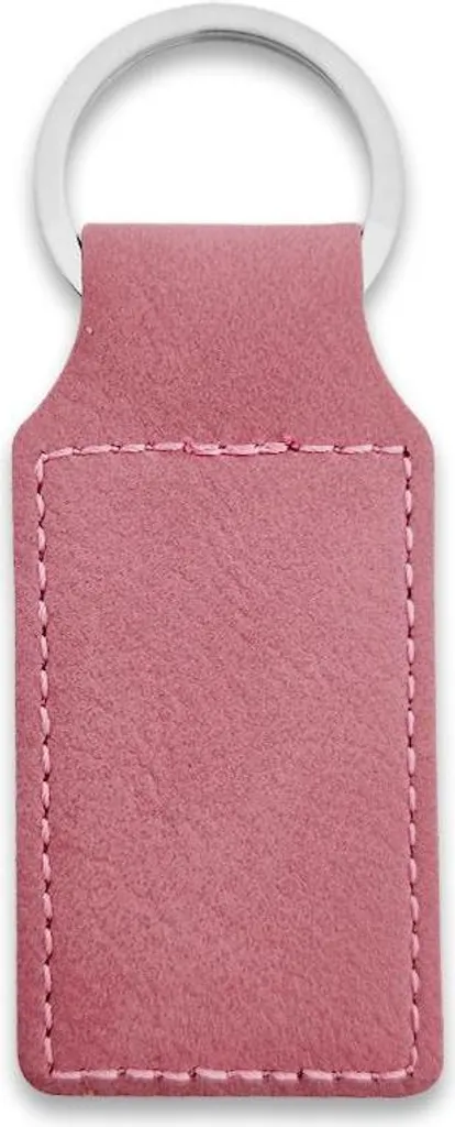 CombiCraft Portachiavi in ​​pelle vuota rettangolo 33x70mm rosa - 10 pezzi