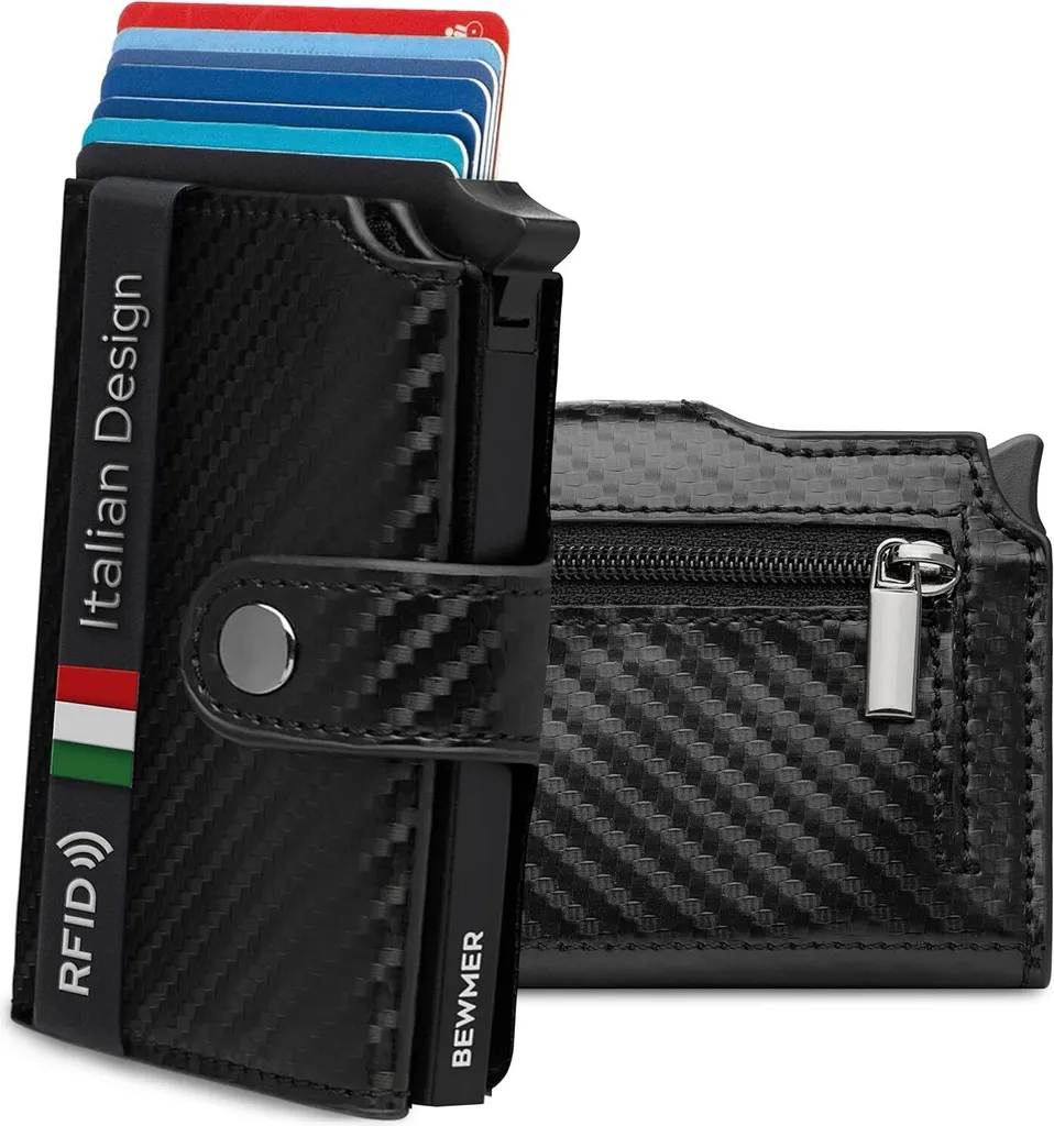 Portafoglio Uomo Donna Slim per Viaggi - RFID Blocking & Monete