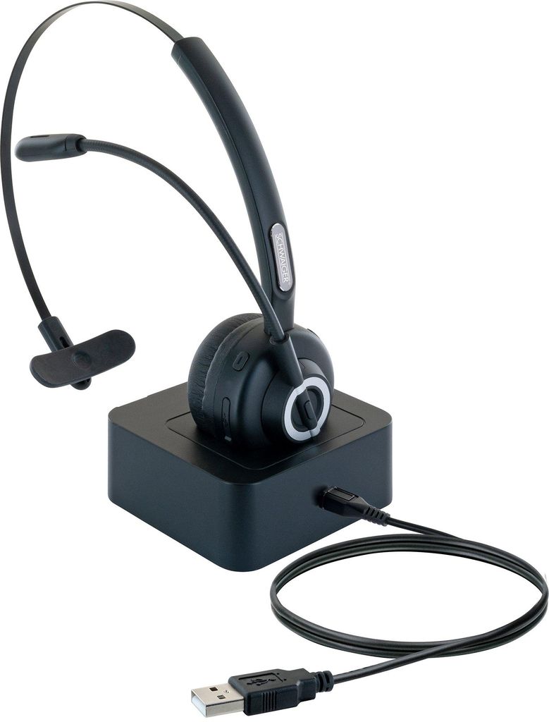 Mono Bluetooth 5.0 Headset mit 17h Akkulaufzeit, 150x180x48 Produktbild 
