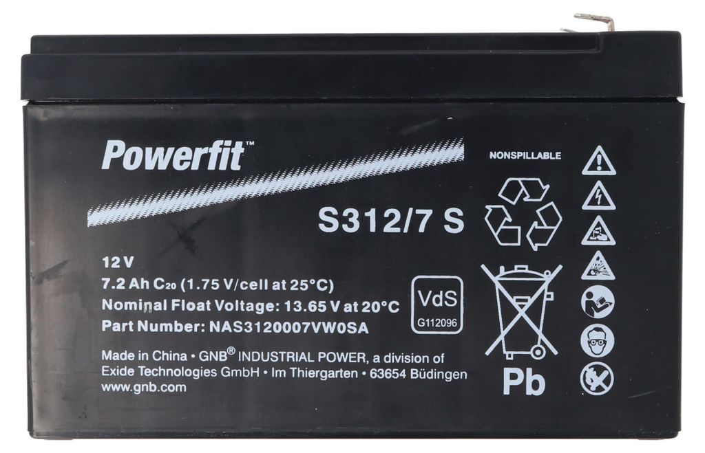 Akumulator kwasowo-ołowiowy Exide Powerfit S312/7 S, złącze Zdjęcie produktu 