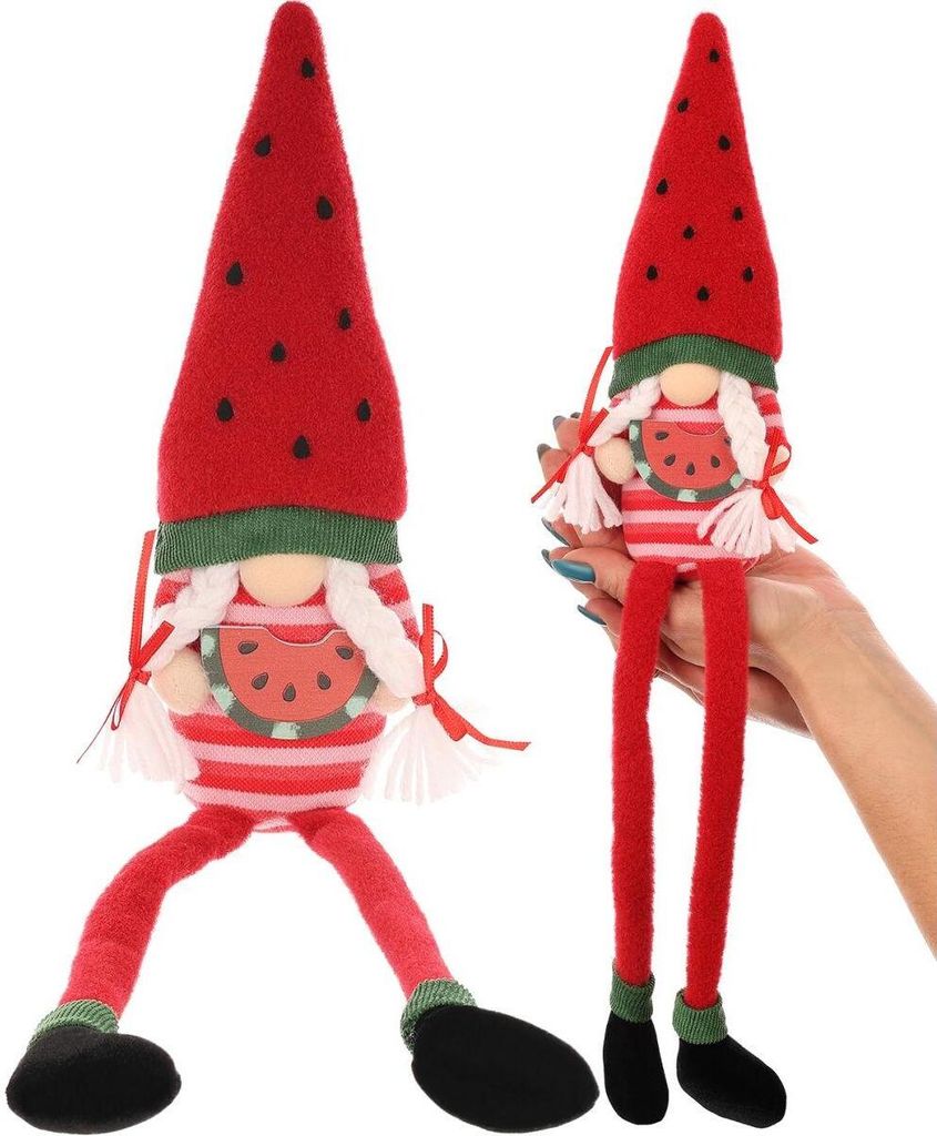 Deko-objekt Zwerg sitzender Frühlingsdekoration Zuhause Wassermelone 35CM