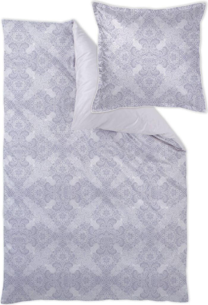 Curt Bauer Mako-Brokat-Damast-Bettwäsche-Garnitur Shirley 9007 Farbe french blue Größe 155x220+80x80