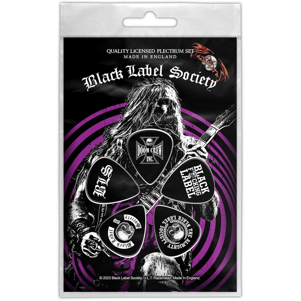Black Label Society - Plektrum "Zakk Wylde" 5er-Pack RO9767 (Einheitsgröße) (Schwarz)