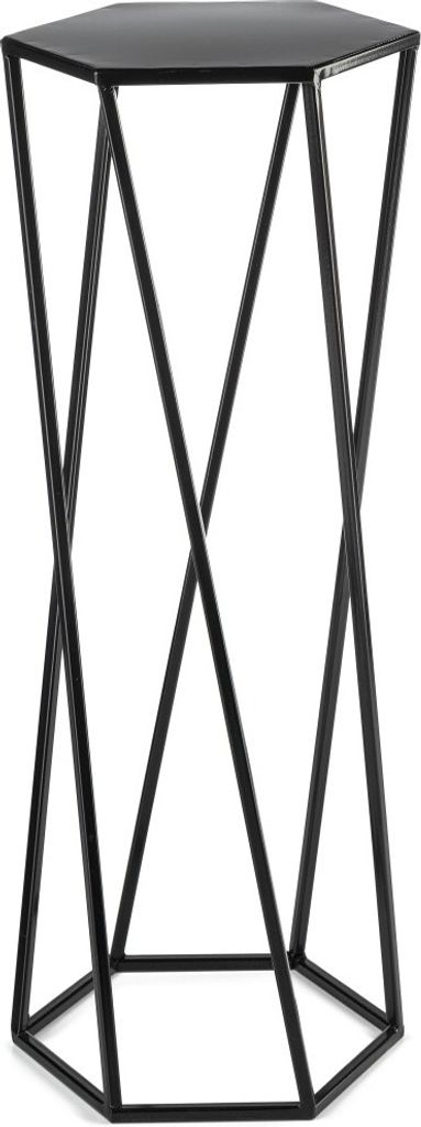 HowHomely Blumenhocker Metall Schwarz 70 cm - Produktbild 