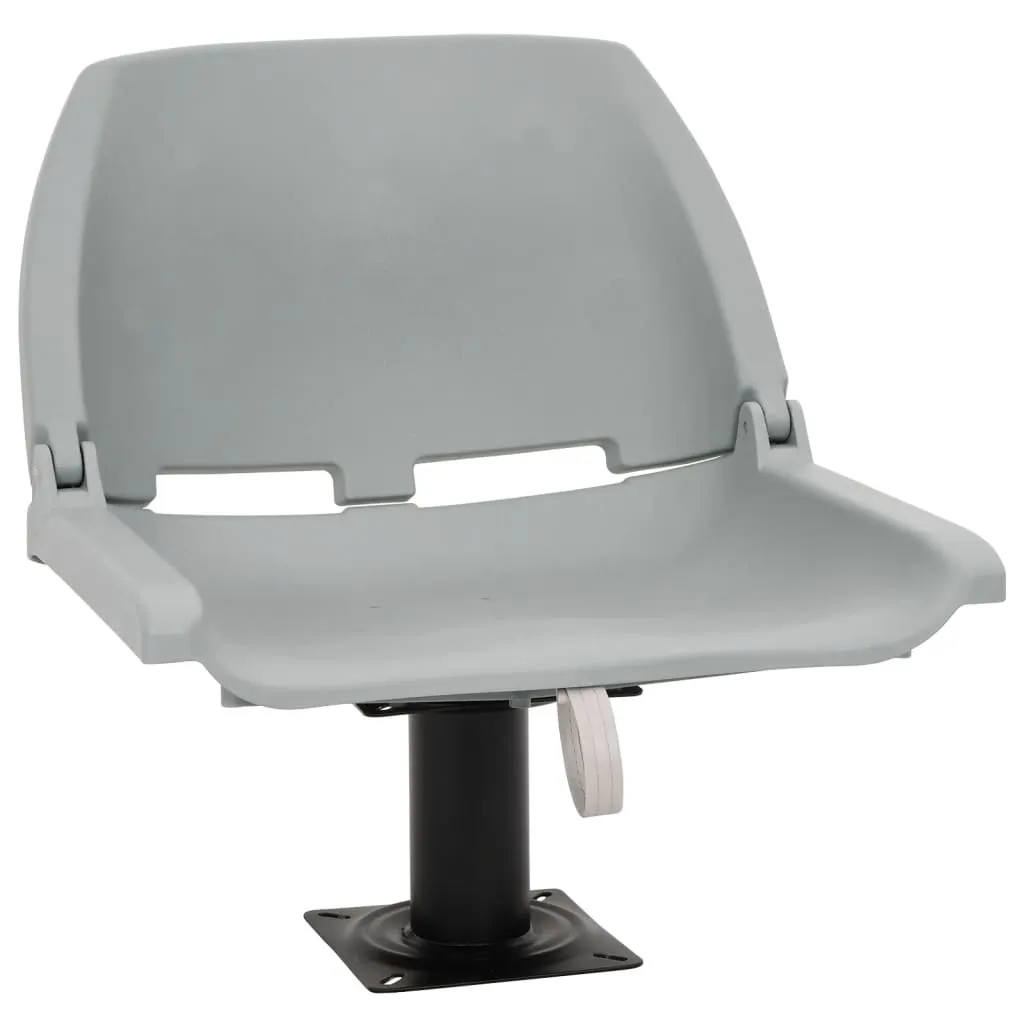 Siège de Bateau Gris Pliable sans Coussin 48 cm - Ensemble de 4 Pièces - 3