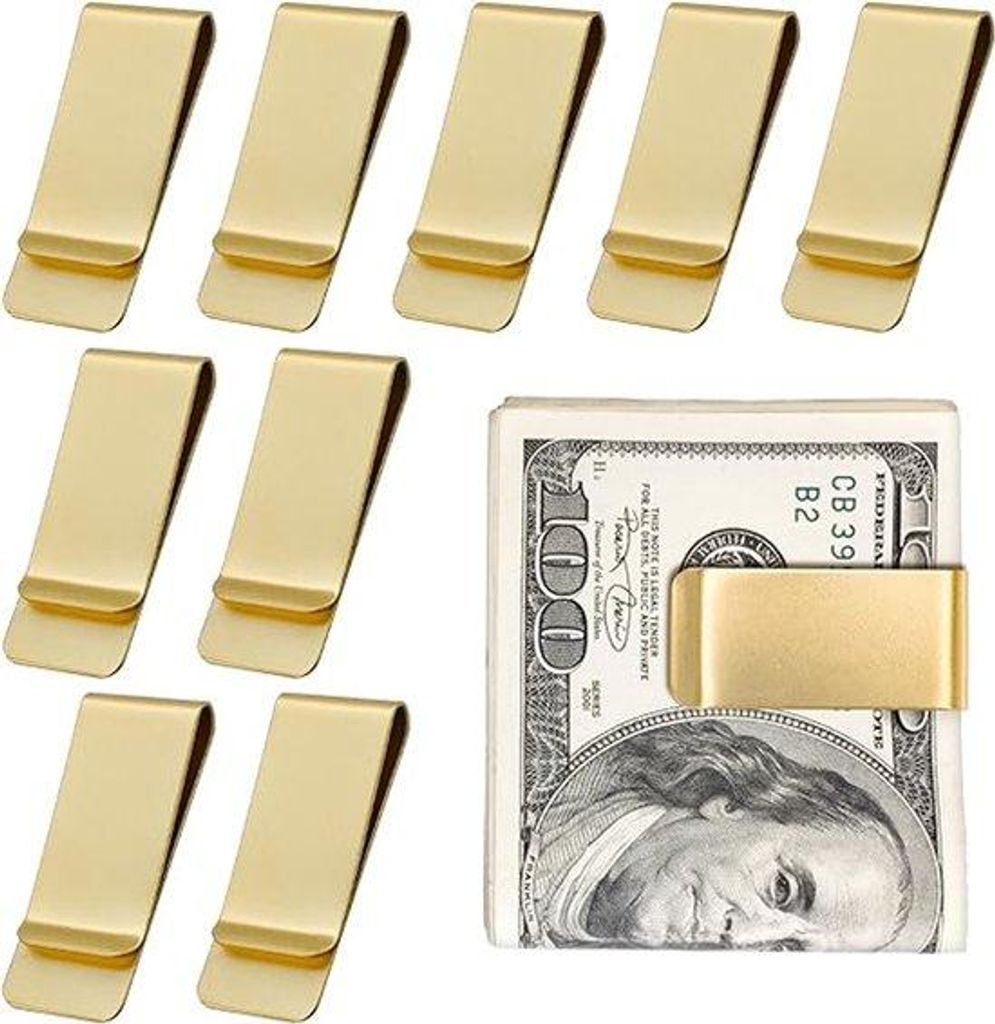 Metallische Geldhalter - Minimalistische Geldbörsen - Portemonnaie für die Tasche - Universell - Kupferfarbe