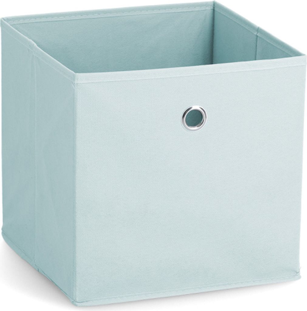 ZELLER Boîte de rangement textile bleu clair 28x28x28cm Image du produit 