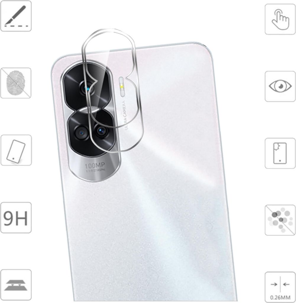 Für Honor 90 Lite 9H Back Kamera Hart Glas Transparent Panzer Folie Schutz Zubehör