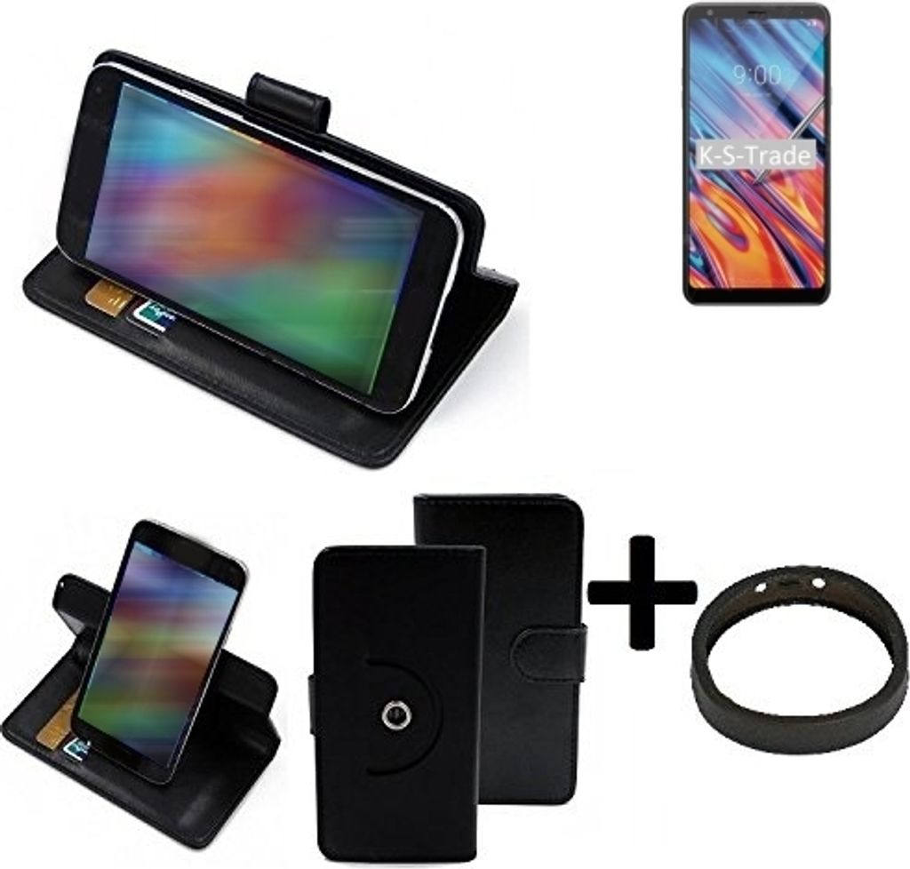 K-S-Trade Case Schutz Hülle kompatibel mit LG Electronics Stylo 5x + Bumper Handy Hülle Flipcase Smartphone Cover Handy Schutz Tasche Walletcase