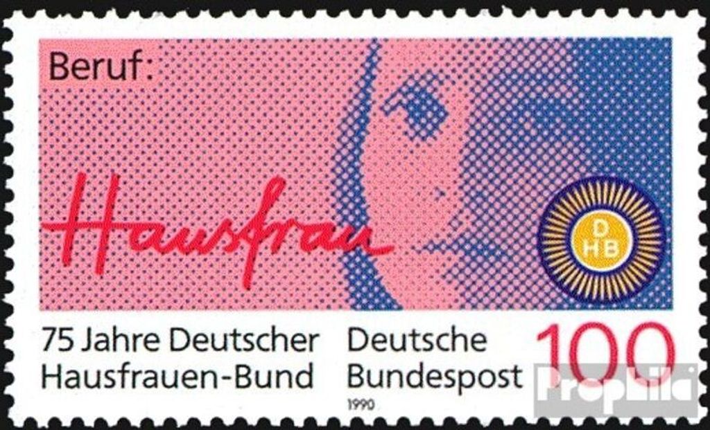 Briefmarken BRD (BR.Deutschland) 1990 Mi 1460 (kompl.Ausg.) FDC 75 Jahre Deutscher Hausfrauen-Bund