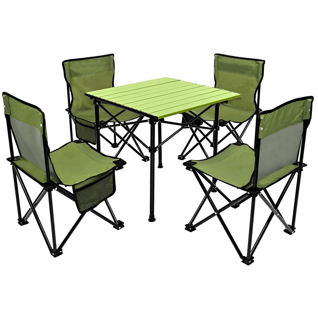 Azar Set di mobili da campeggio 5 in 1 verde Immagine del prodotto 