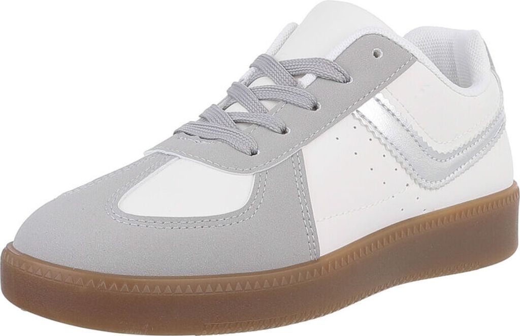 Ital-Design Damen Freizeitschuhe Wildlederoptik, Lederoptik Sneakers Low 88577441 Grau Gr. 36