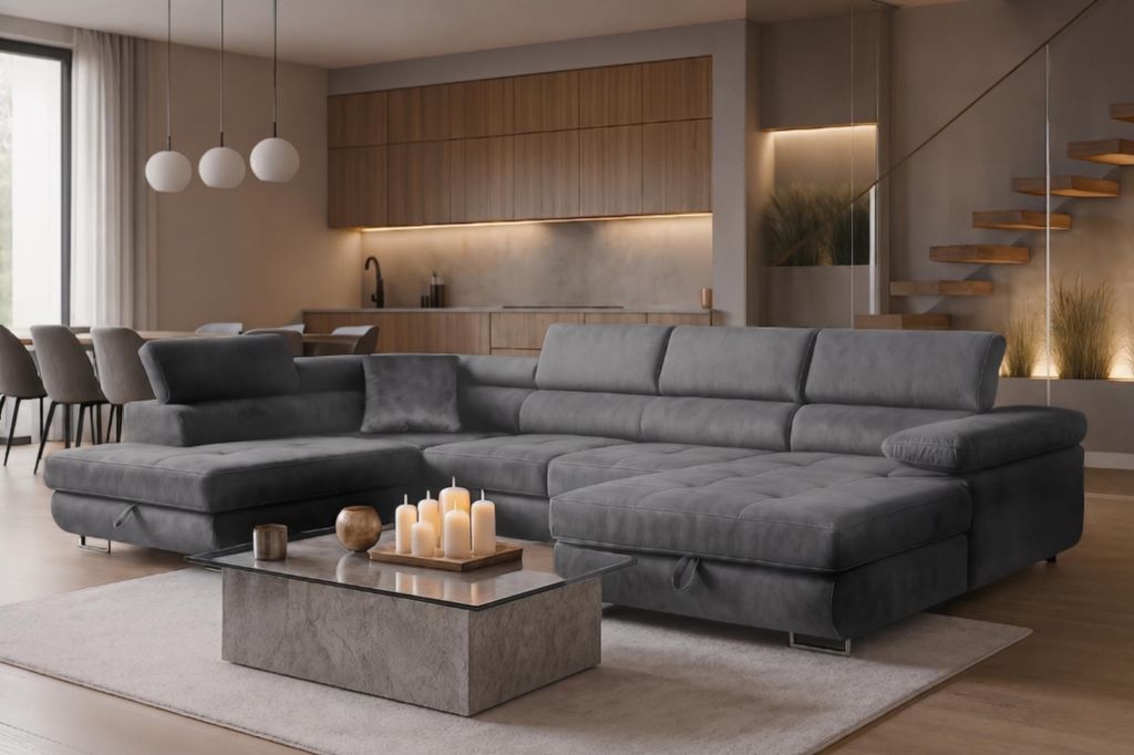 Sofiland Aller U-Form Ecksofa XXL Schlaffunktion 2 Produktbild 