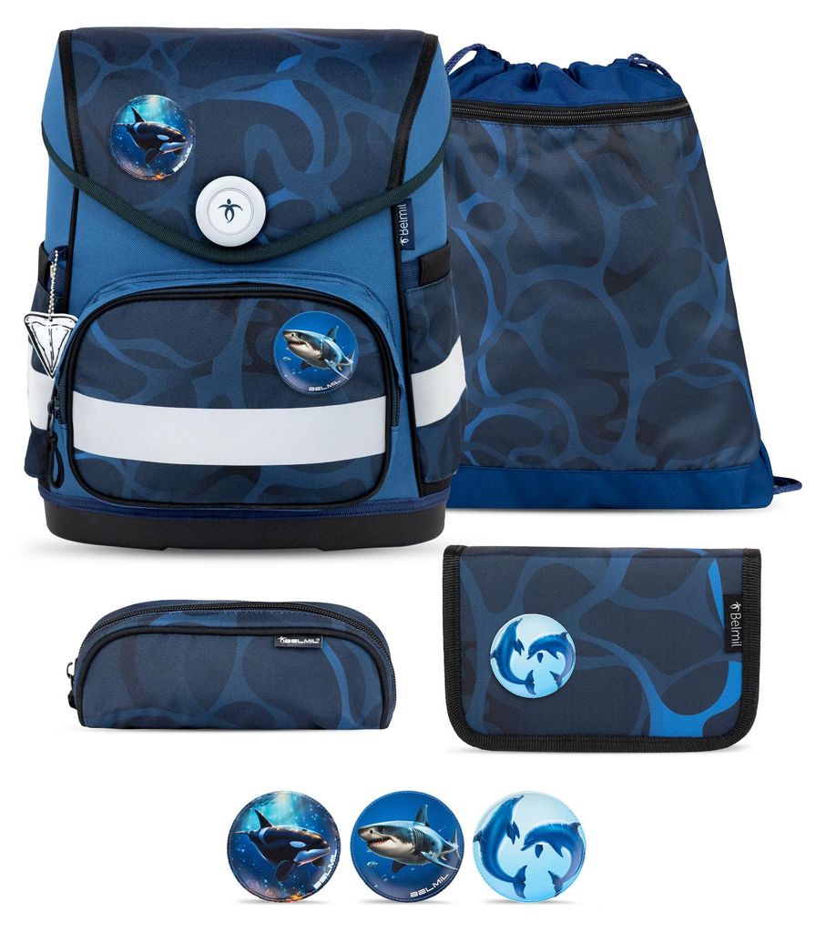 Belmil Schulranzen Set Wave Storm "Wassertiere" 1.Klasse Produktbild 