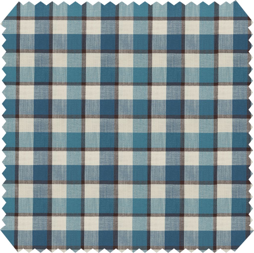 novely FINN - Karierter bzw. Gestreifter Möbelstoff - Robuster Polsterstoff - Pflegeleichte Meterware 1lfm - Farbe: 3A Blau Kariert