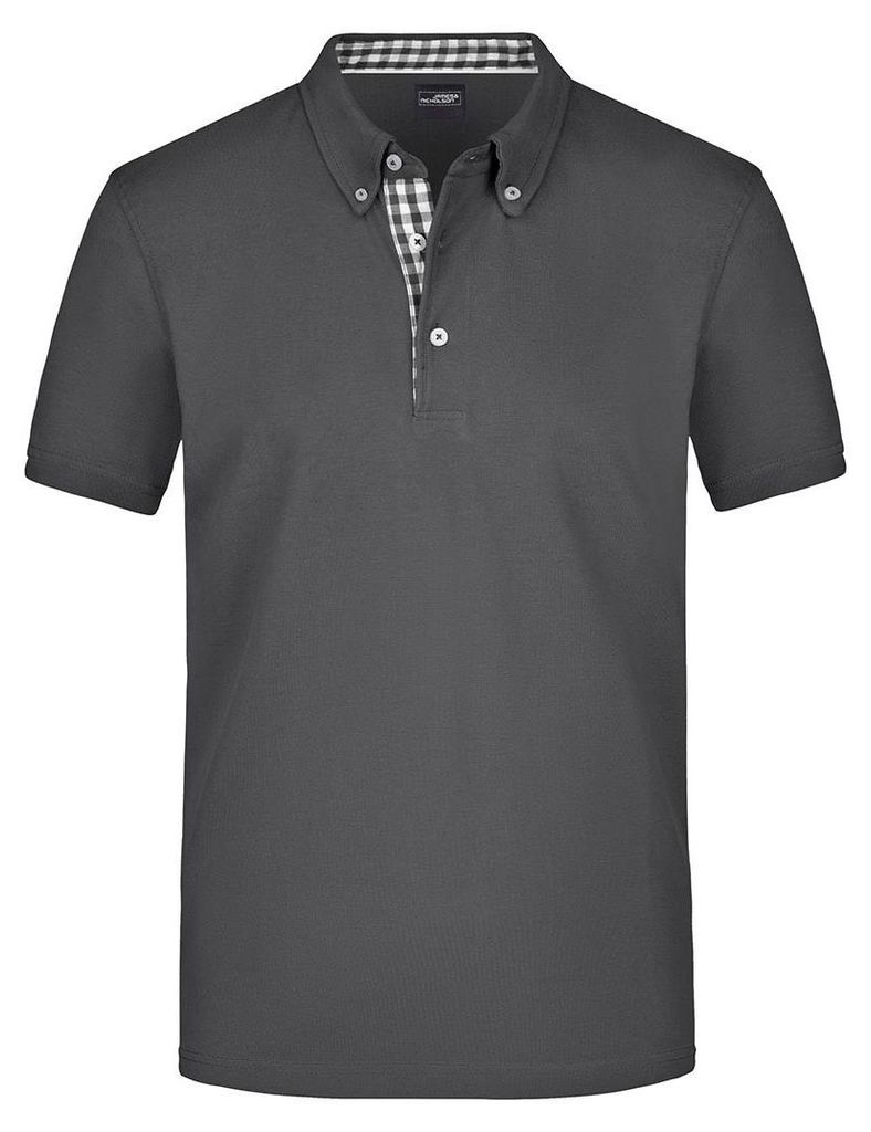 James and Nicholson - Poloshirt für Herren LT2635 (XXL) (Graphit/Weiß)