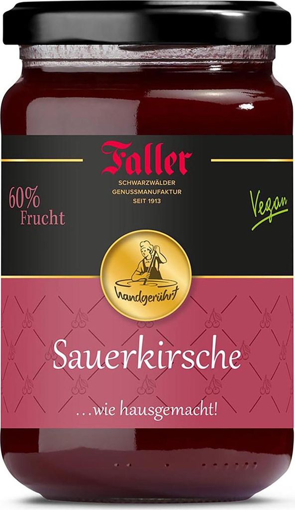 Fruchtaufstriche aus dem Schwarzwald Faller Sauerkirschen Produktbild 