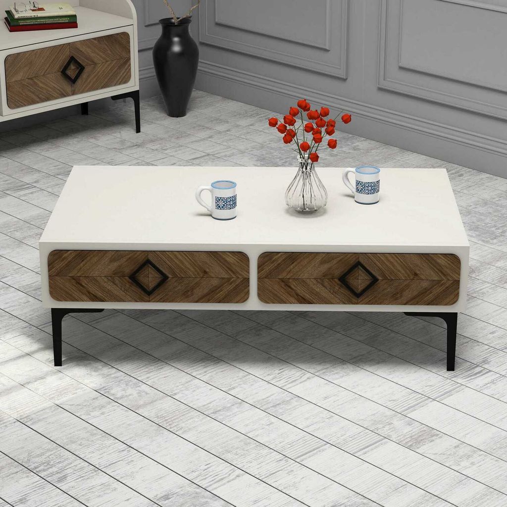 Skye Decor, Samba - Cream, Couchtisch, Nussbaum, 100 % Produktbild 