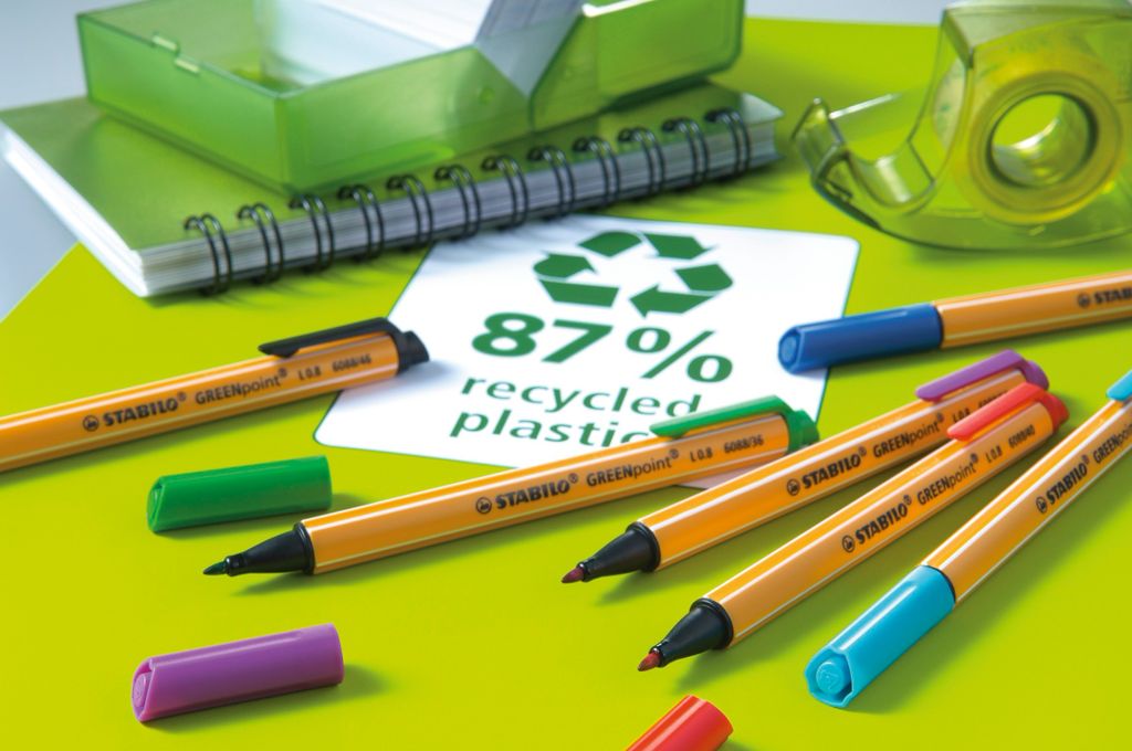 Umweltfreundlicher Filzschreiber - STABILO GREENpoint - Einzelstift - blau