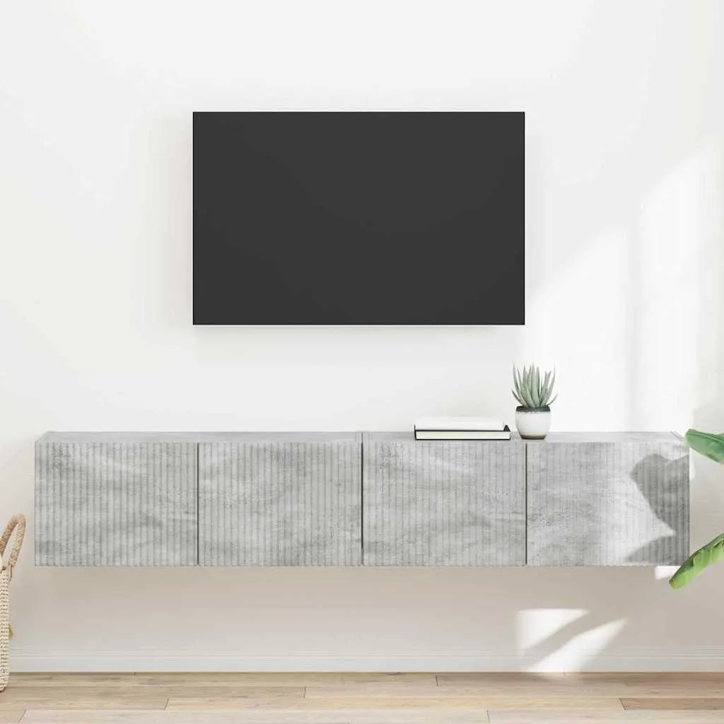 Set 2 Mobili Porta TV Grigio Cemento Maison Exclusive 60 cm