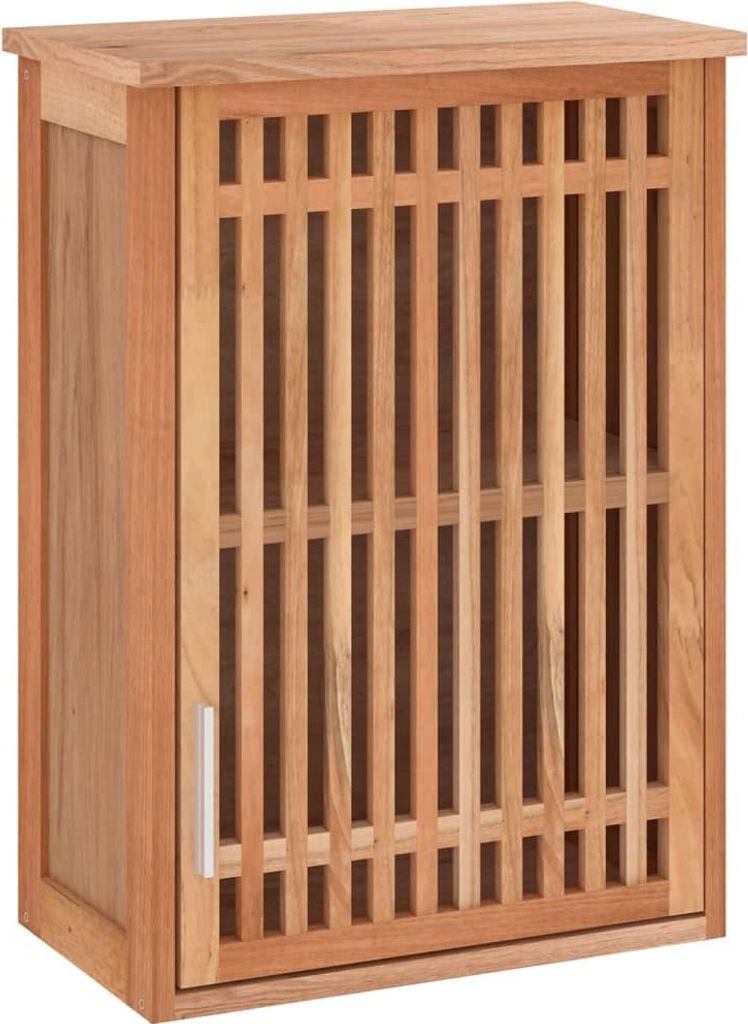 Wand-Badschrank 42x23x60 cm Massivholz Nussbaum