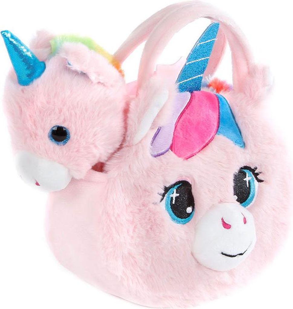 Peluche Licorne Sac à main - Rosa Unicorn Jouet 20cm Image du produit 