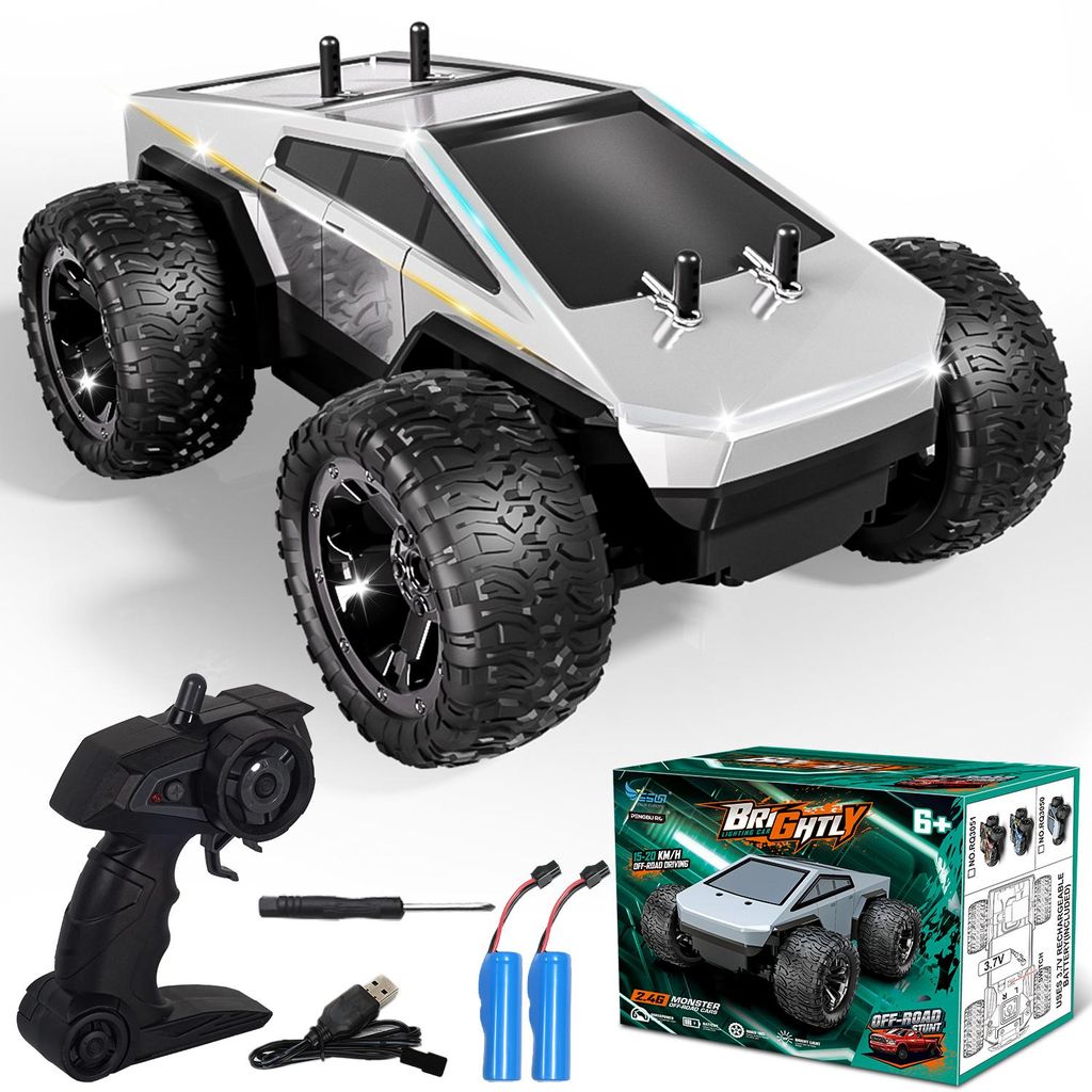 RC-Auto Monster Truck Ferngesteuert, 2,4 GHz 1:18 RC Monstertruck mit LED