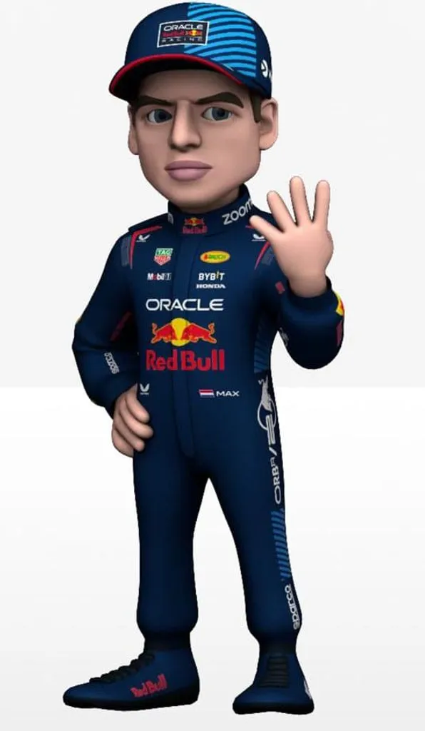 Figurine F1 Max Verstappen Minix 12 cm vinyle haute qualité détaillée