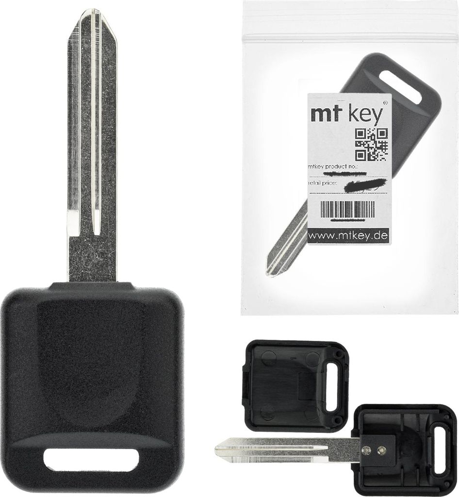 MT KEY Ersatz Schlüssel Rohling NSN19 kompatibel mit SUBARU B9 TRIBECA BAJA LIBERTY FORESTER III SG IMPREZA 04-10 OUTBACK III RENAULT MAXITY 2007-...
