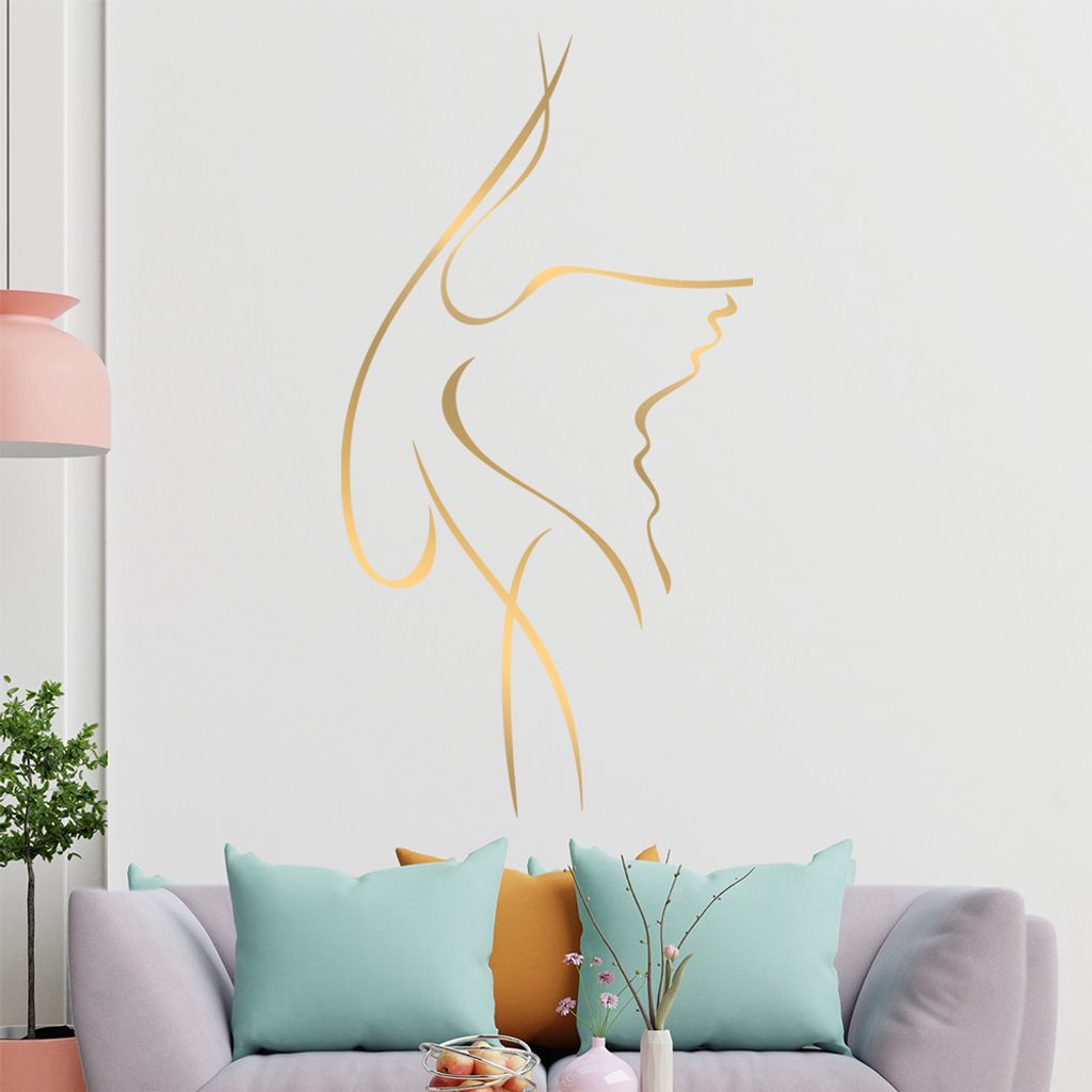 Vogel Linien Wandtattoo in 6 Größen - Wandaufkleber Wall Sticker - Dekoration, Küche, Wohnzimmer, Schlafzimmer, Badezimmer