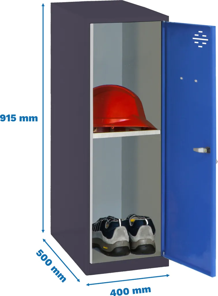 Vestiaire Métallique Bleu et Anthracite 1 Casier Simonrack Simonlocker