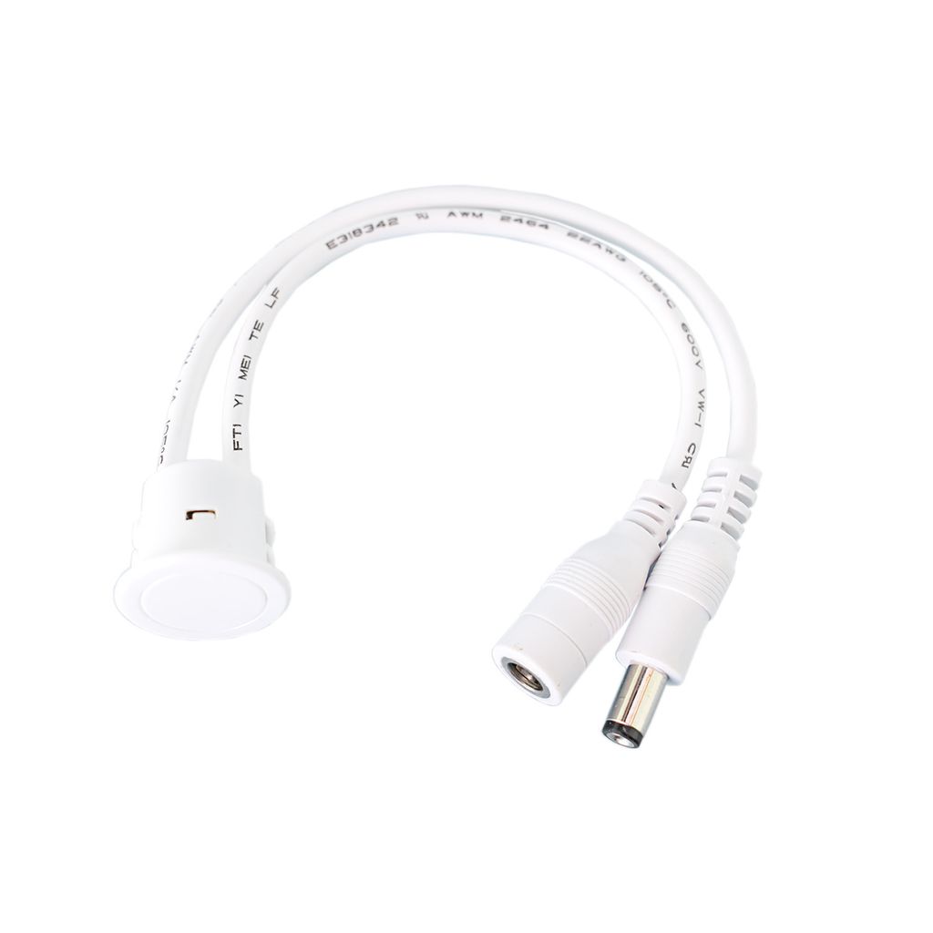 LED Touch-Dimmer und Schalter für den Einbau (22mm) für LED-Streifen weiß