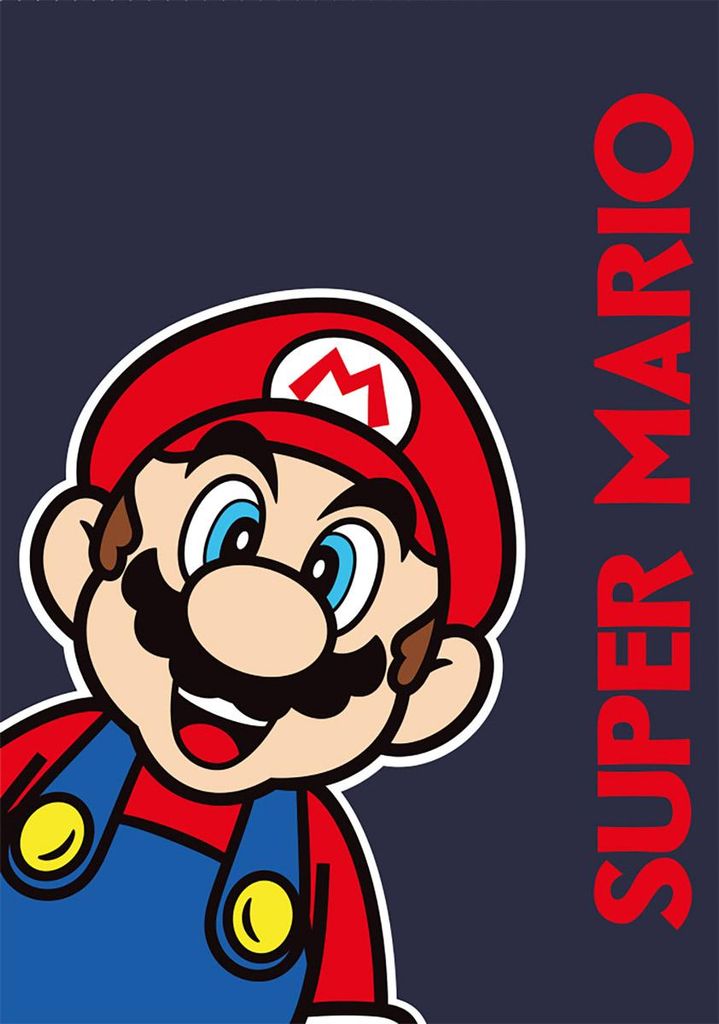 Fleecedecke, Kinderdecke mit buntem Aufdruck 100x140 Super Mario 028