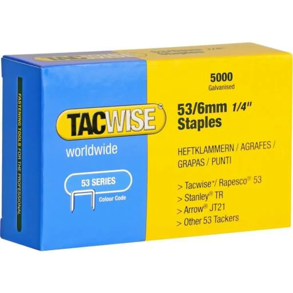 Offerta Tacwise 53/6mm Graffe Zincate - Confezione Risparmio 5.000 Punti