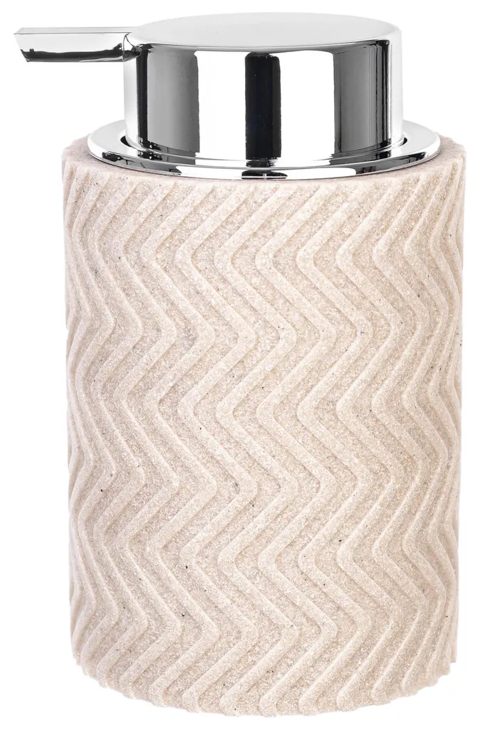 Distributeur savon pompe anti-gaspillage KADAX en polyrésine beige durable - 6