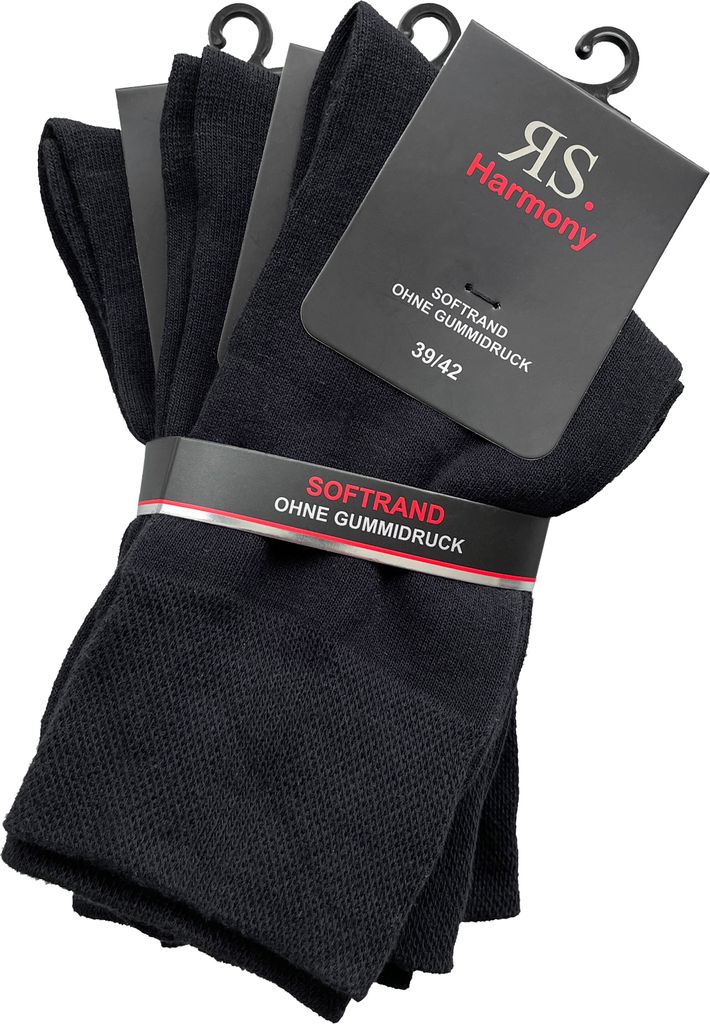RS Harmony Socken schwarz 3er-Pack Übergrößen Produktbild 