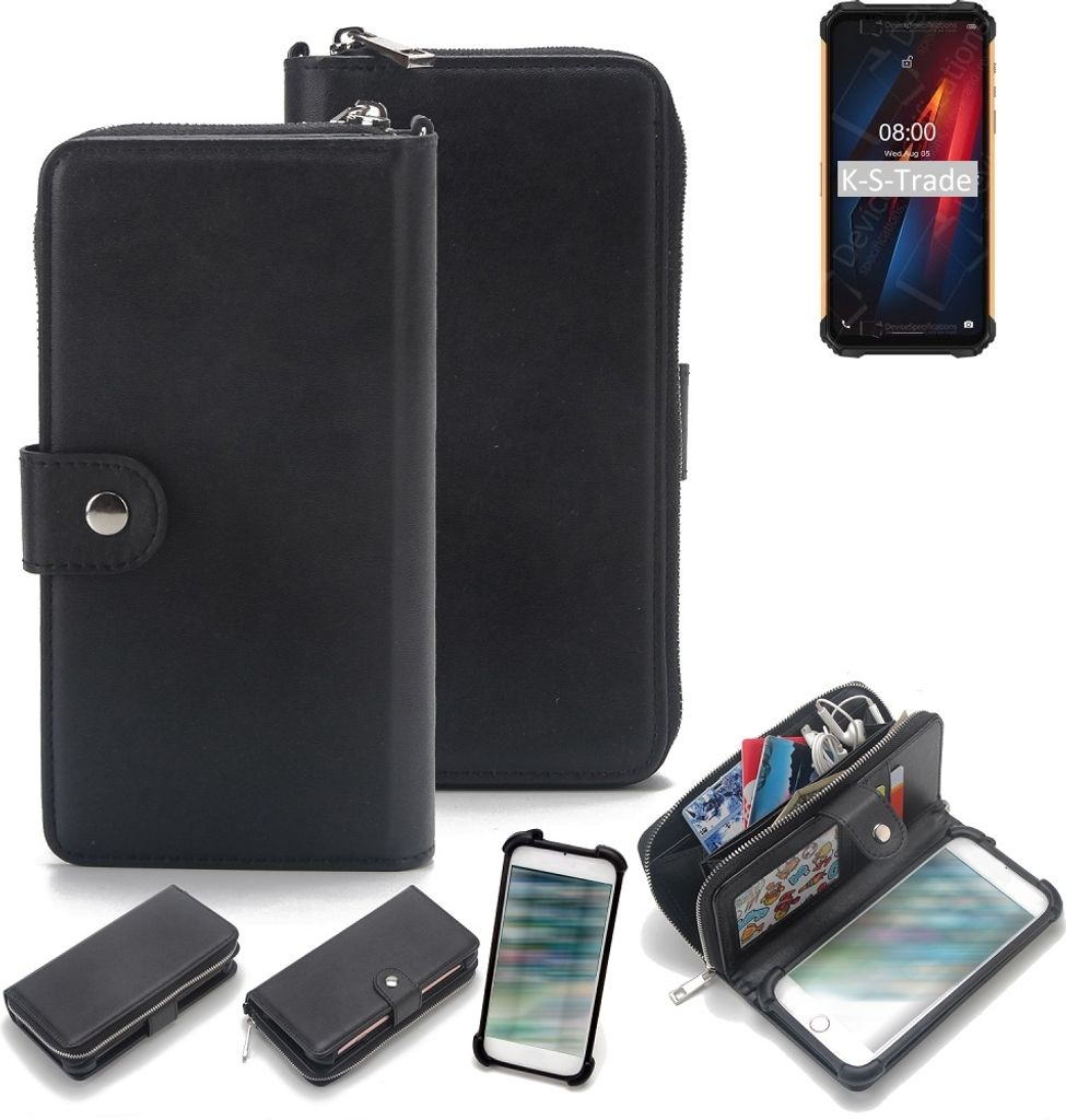 K-S-Trade 2in1 Handyhülle Schutzhülle kompatibel mit Ulefone Armor 8 Pro & Portemonnee Cover Handy Hülle Case Etui Geldbörse Wallet Bookstyle