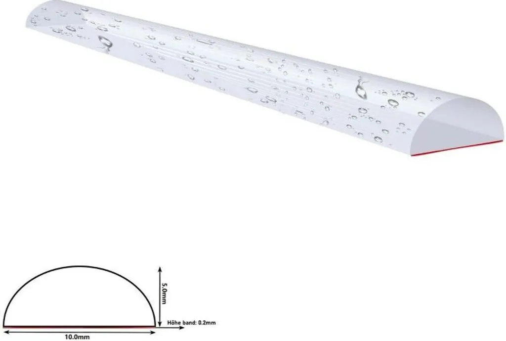 Blocca Acqua Doccia Autoadesivo 180cm | Paraspruzzi Acrilico 10x5 mm - 2