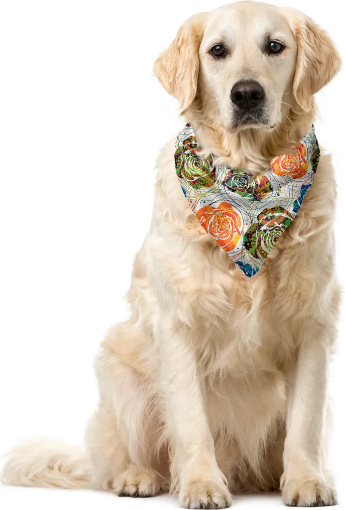 Bandana per Cani ABAKUHAUS Paisley Mandala 40x40 - Look Pet Glamour