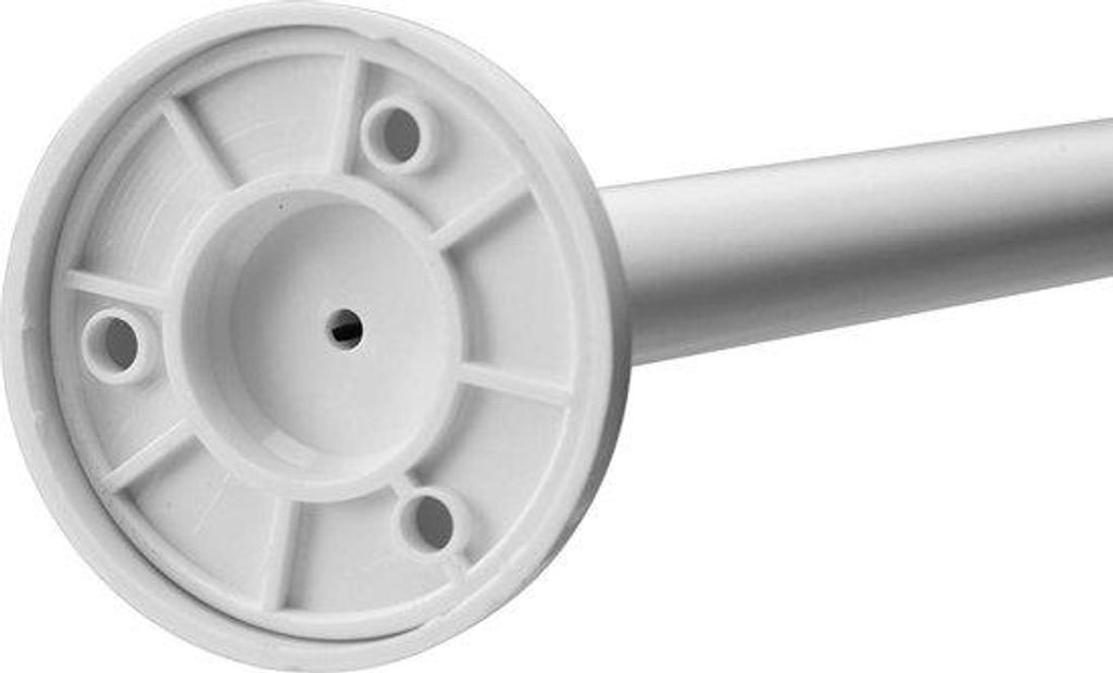 Teleskopische Duschvorhangstange - L-förmig - Länge 110-200 cm - Weiß