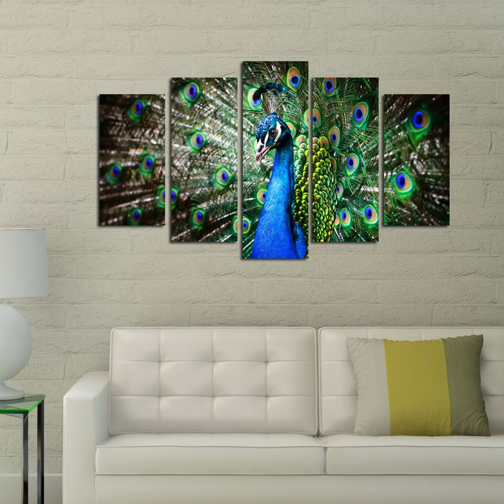 Wallity, 5PMDF- CHR1916, Bunt, Leinwandbilder, 110 x 60 cm, 100% MDF (Dicke: 3 mm)