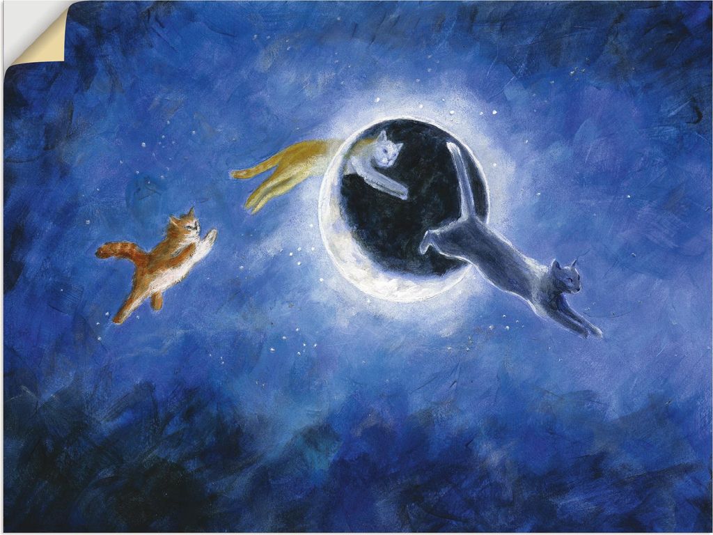 ARTland Wandbild, selbstklebend In der Nacht sind alle Katzen grau Größe: 80x60 cm