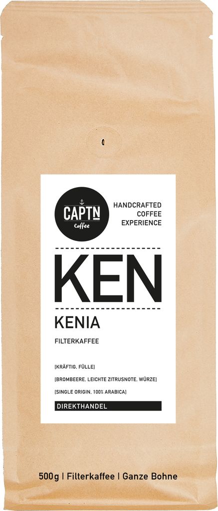 KENIA Kaffee ganze Bohne | Kräftig, Brombeere, leichte Zitrusnote | 500g | Specialty Coffee aus Direkthandel