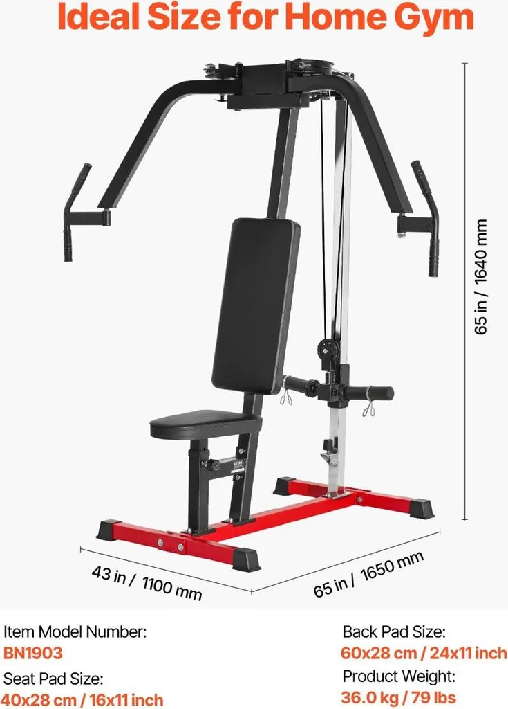 Machine Pec Deck et Reverse Fly Réglable - Équipement Haut du Corps - 7