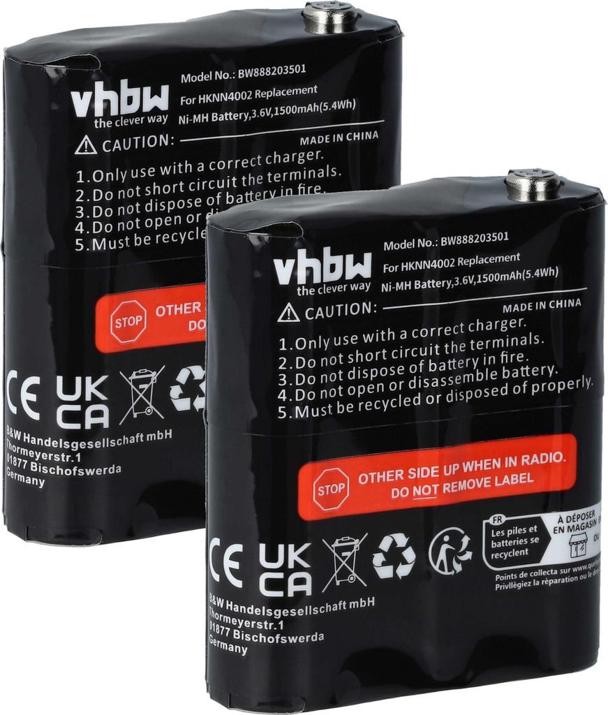 vhbw 2x Akku kompatibel mit Motorola Talkabout T8550RCAMO, Produktbild 