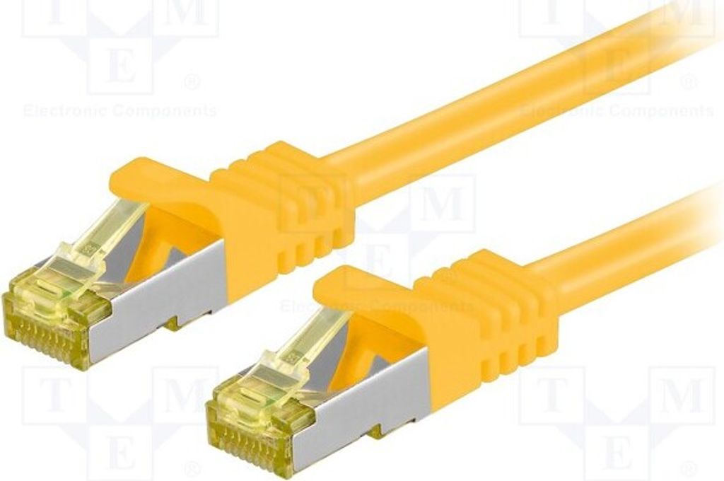 1x Cu 2 91566 RJ45-Kabel gelb 0,25m 6a