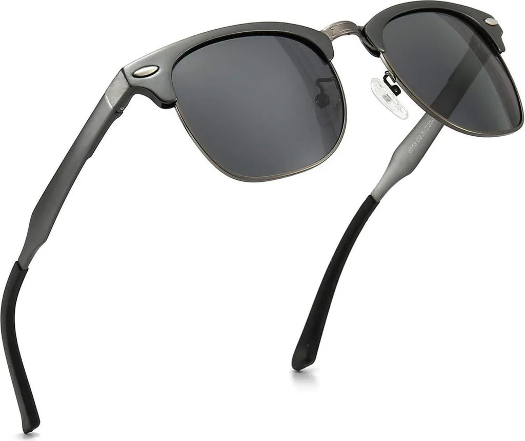 Lunettes de soleil rondes polarisées pour plage et conduite Bleu UV