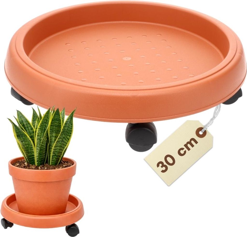 Pflanzenroller Rund Rollbrett Pflanzen Untersetzer Blumenroller Outdoor Pflanzenuntersetzer Blumentopf Untersetzer mit Rollen Pflanzenroller Rund 3...